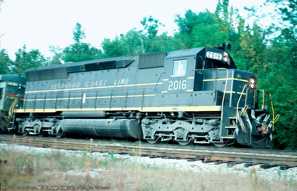 Seaboard Coast Line SD45 #2016, at the last minutes of daylight, 